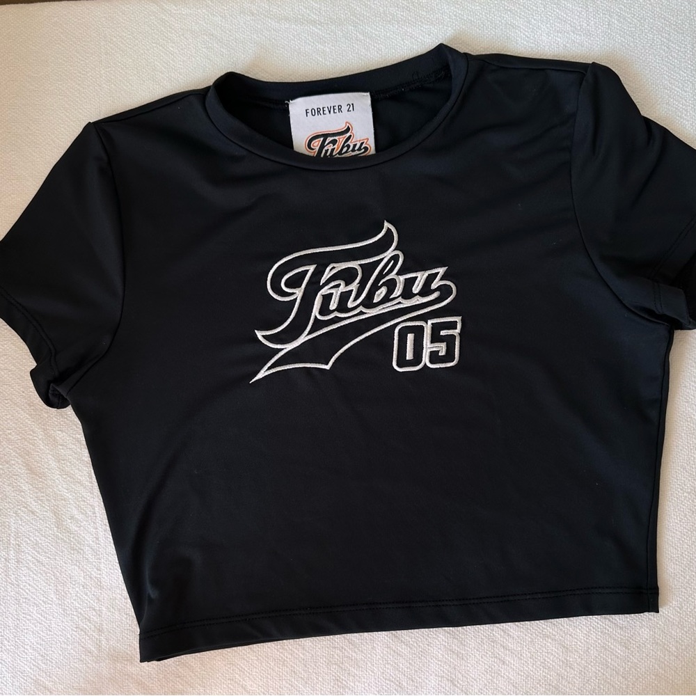 Forever 21 Black crop top, size S. Special edition FUBU